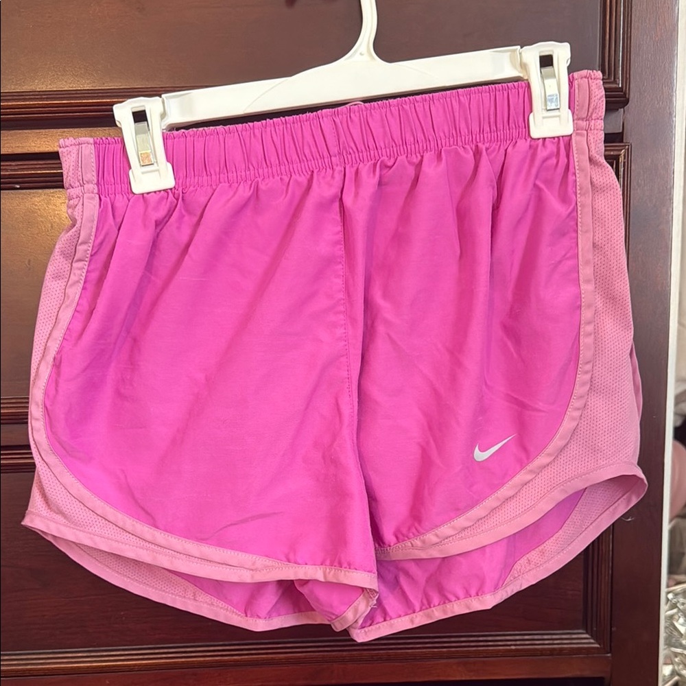 Nike Pink Athletic Shorts with Moisture-Wicking Fabric